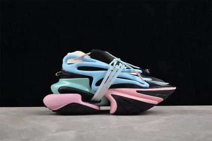 Balmain Unicorn Black Sky Blue Trainers