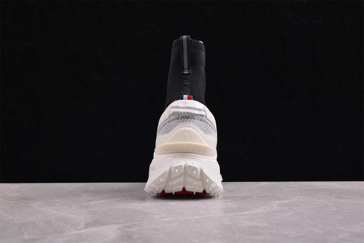 Moncler Trailgrip Sock Sneakers 'Black/White'