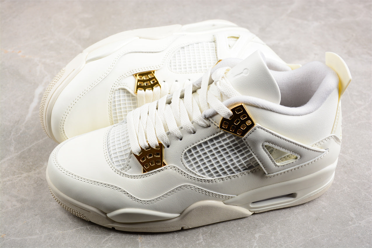 Air Jordan 4 Retro 'White Metallic Gold'