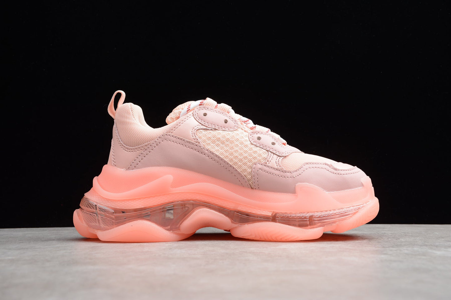 Balenciaga Women’s Triple S Light Pink Clear Sole Sneakers