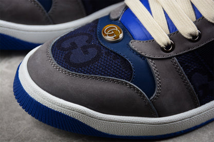 Gucci GG Screener Grey Navy Sneakers
