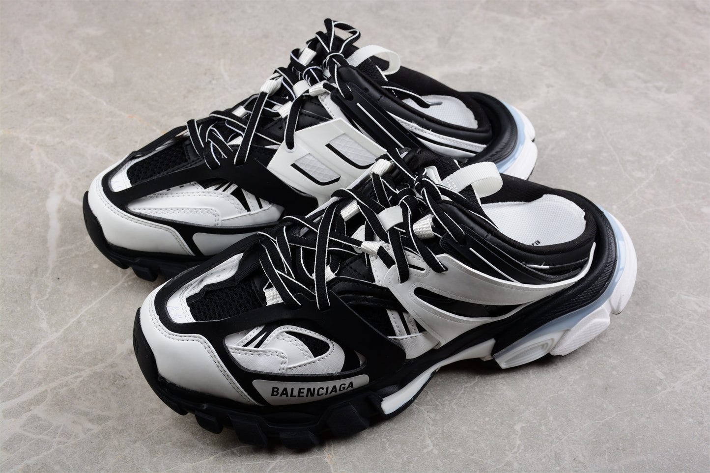Balenciaga Track Mule White Black
