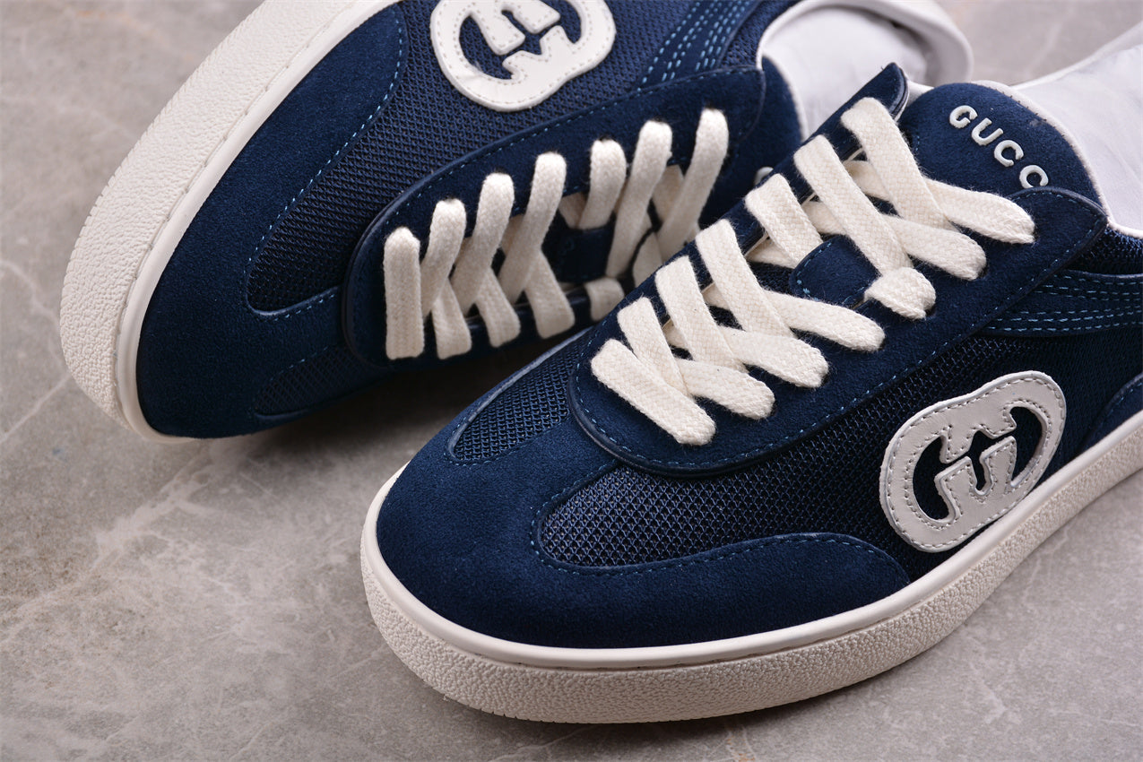 Gucci Interlocking G Blue White Low Top Sneakers