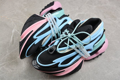 Balmain Unicorn Black Sky Blue Trainers