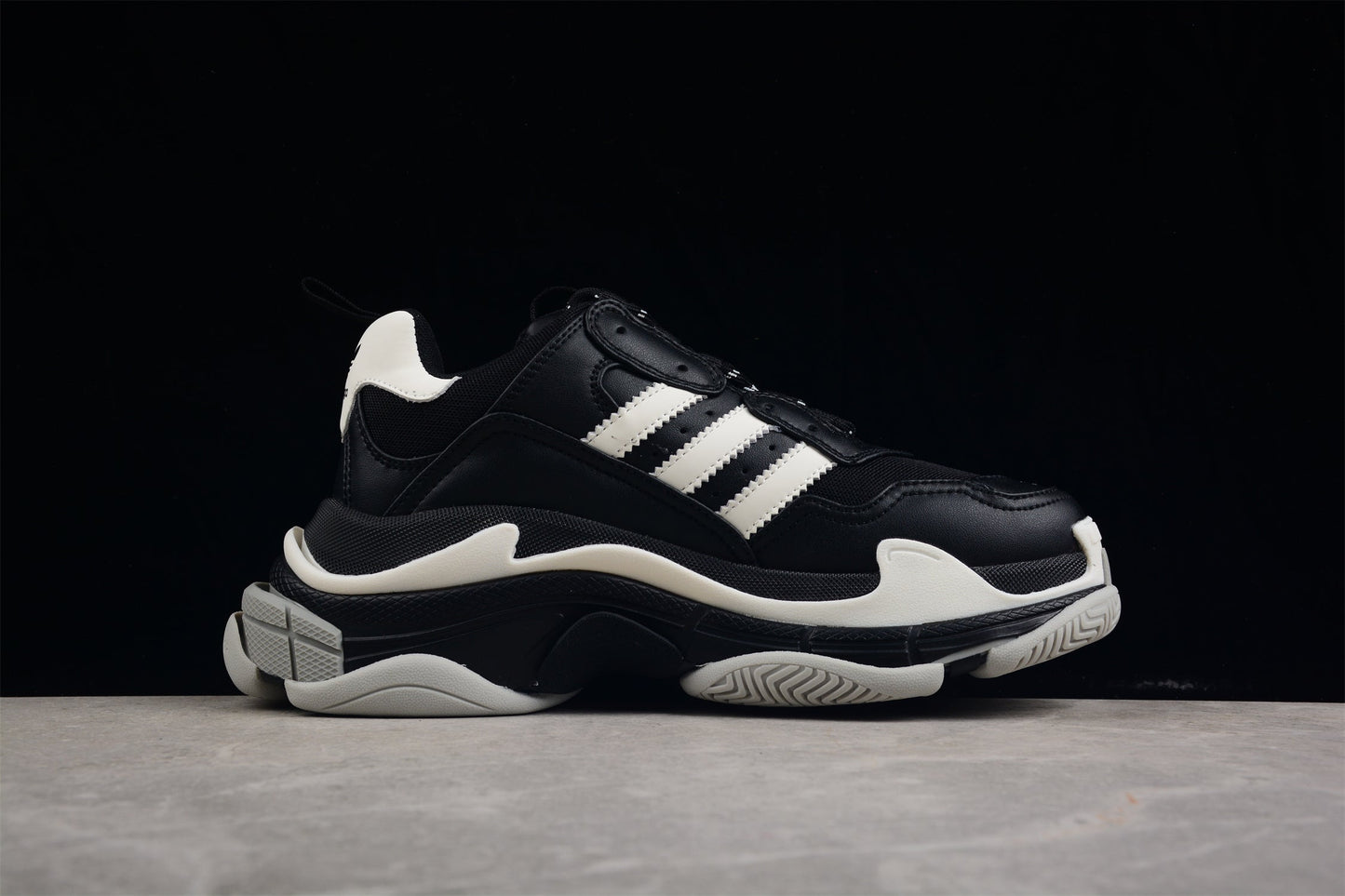 Balenciaga x Adidas Triple S Black Sneakers