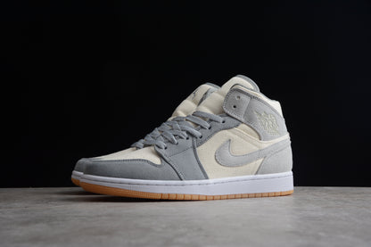 Nike Air Jordan 1 Mid SE Coconut Milk Particle Grey Sneakers