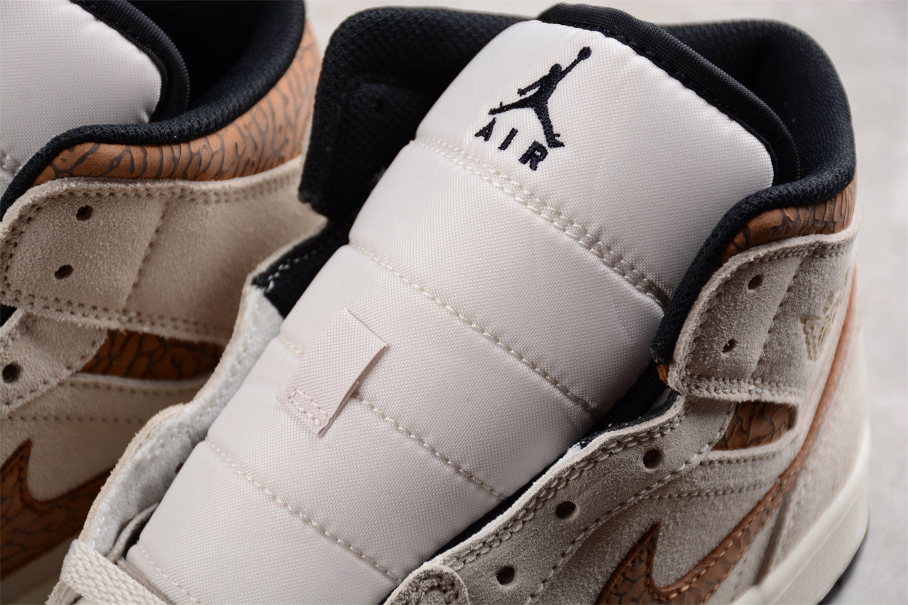 Air Jordan AJ1 Mid "Brown Elephant"