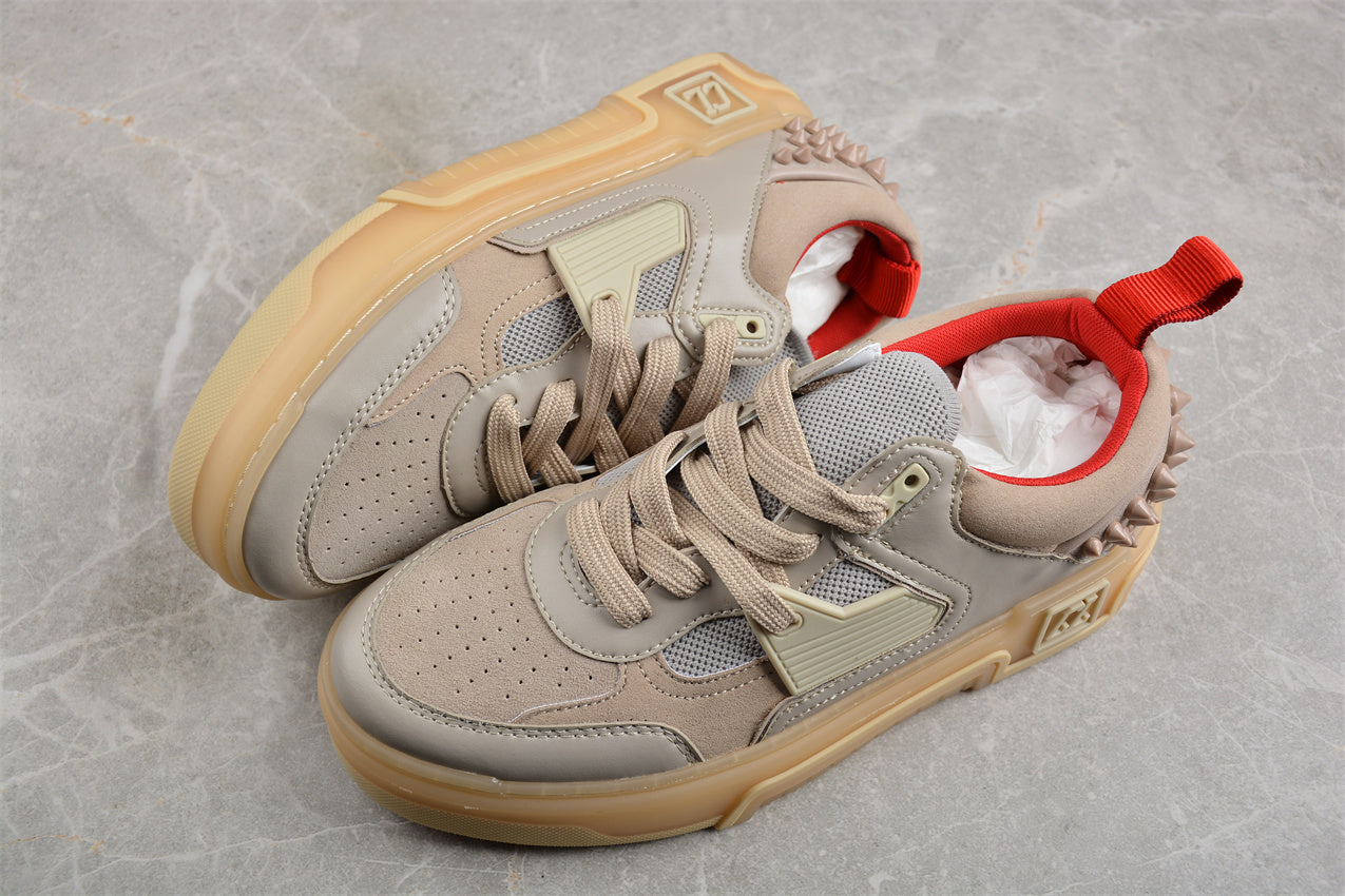 Christian Louboutin Astroloubi Leather Sneakers in Grey
