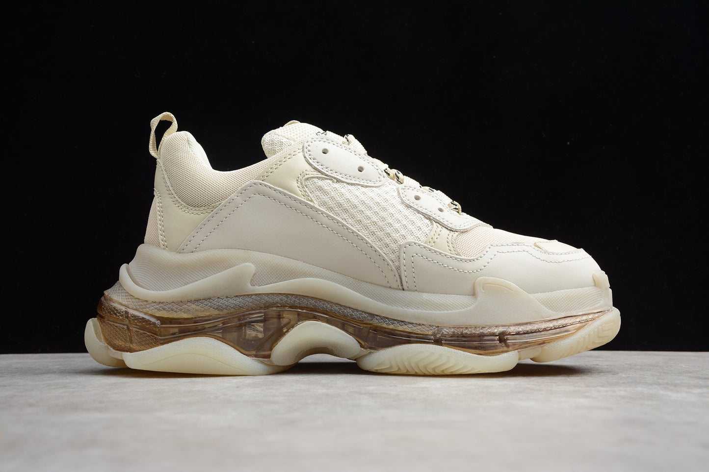 Balenciaga Triple S Light Beige Clear Sole Sneakers