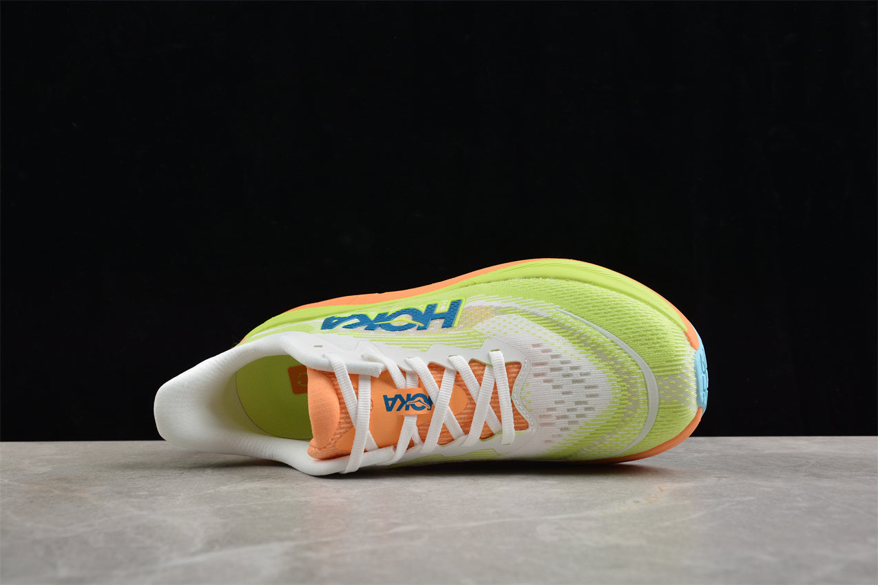 Hoka One One Rocket X 2 in Neon Green/Orange/Blue