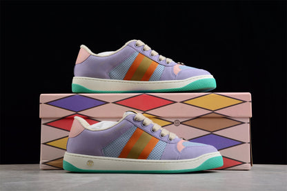 Gucci Lovelight Screener Purple Orange Sneakers