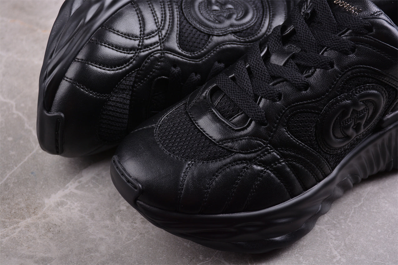 Gucci Ripple Black Leather Sneakers
