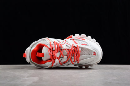 Balenciaga Track White Coral Orange Sneakers