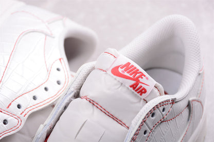 Travis Scott x Air Jordan 1 Low OG White Sneakers