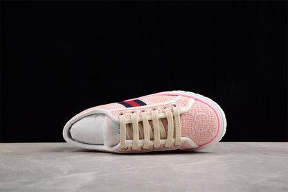 Gucci Tennis 1977 Pink GG Canvas Sneakers