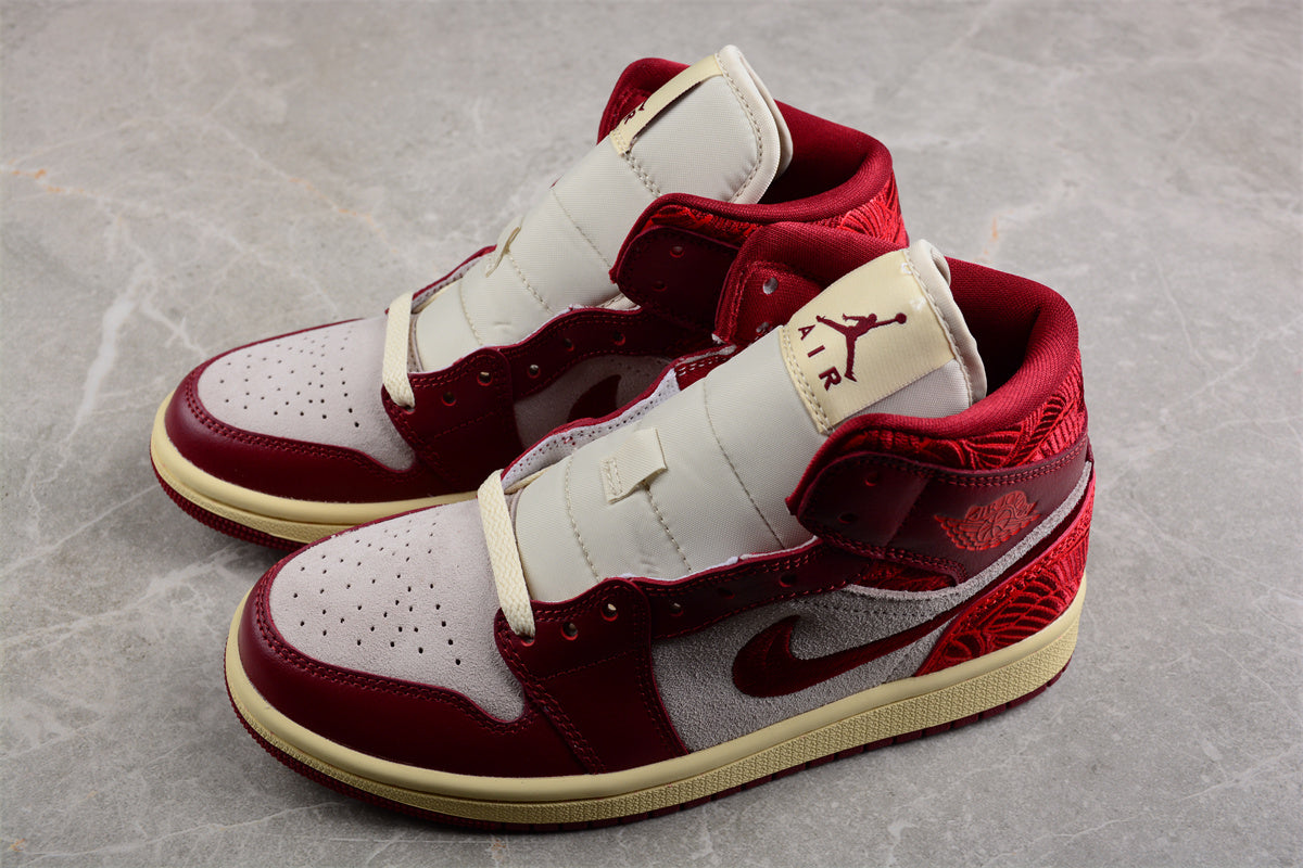 Air Jordan 1 Mid GS "Tiki Leaf"