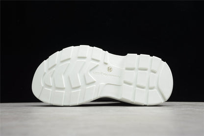 Alexander McQueen Tread Slick Black White Canvas Boots