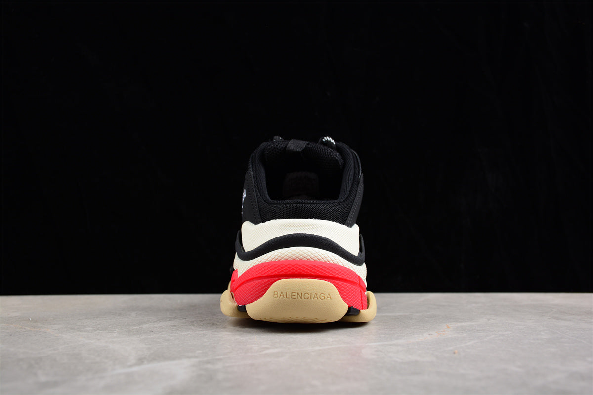 Balenciaga Triple S Mule Black Red Beige