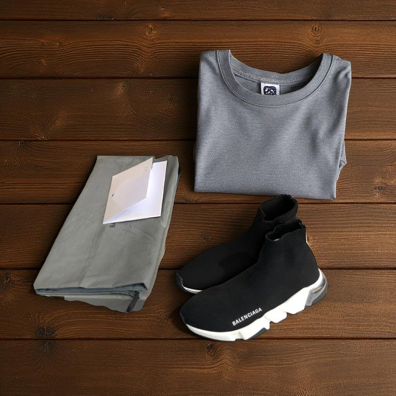 Balenciaga Speed Clearsole Sneaker Black/White