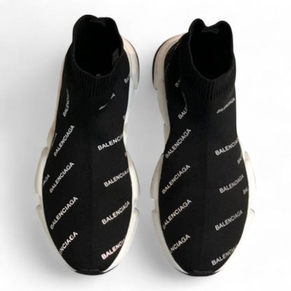 Balenciaga Speed Sneaker All Over Logo Black