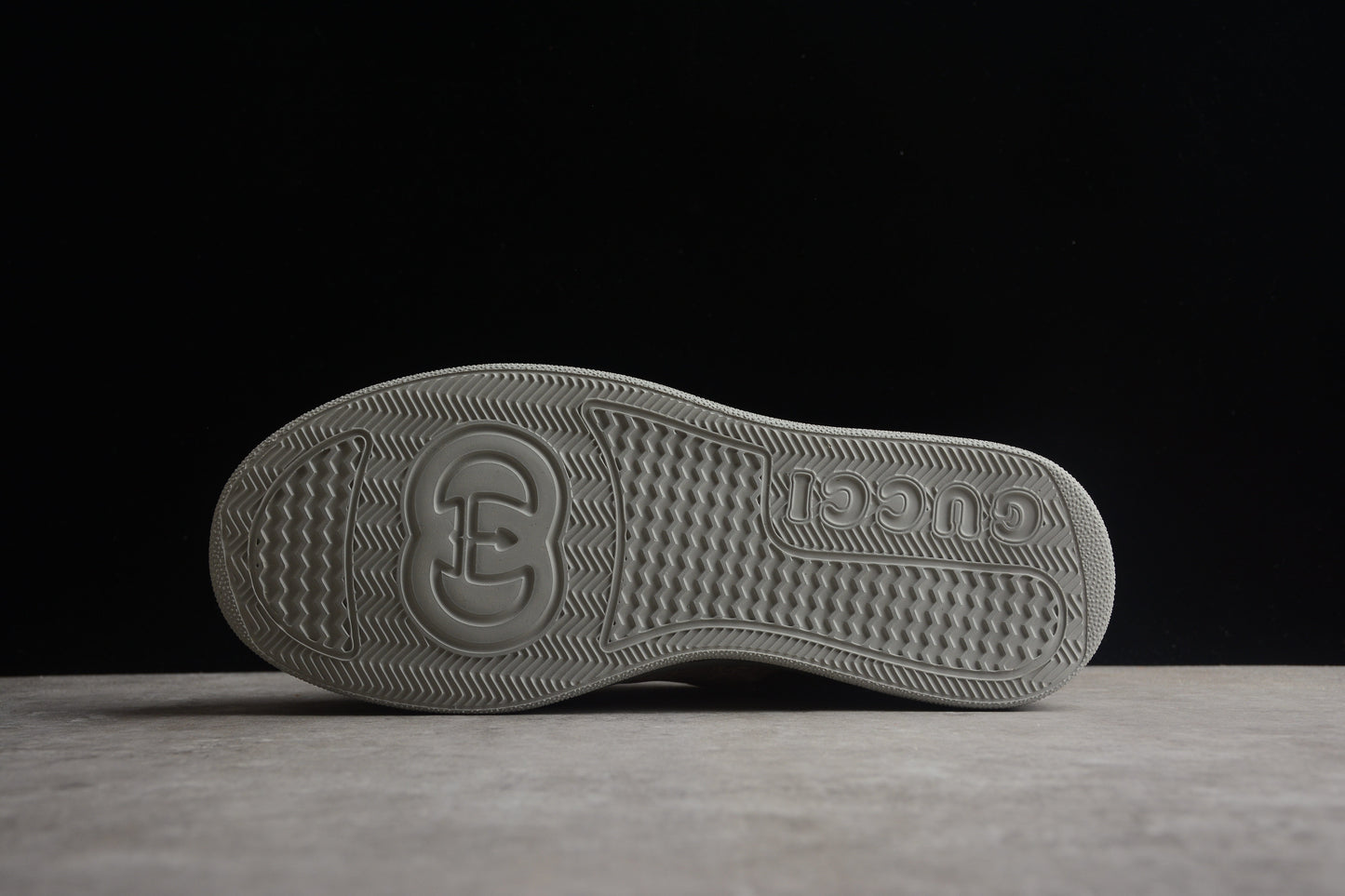 Gucci GG Supreme Canvas Platform Sneakers Grey Green
