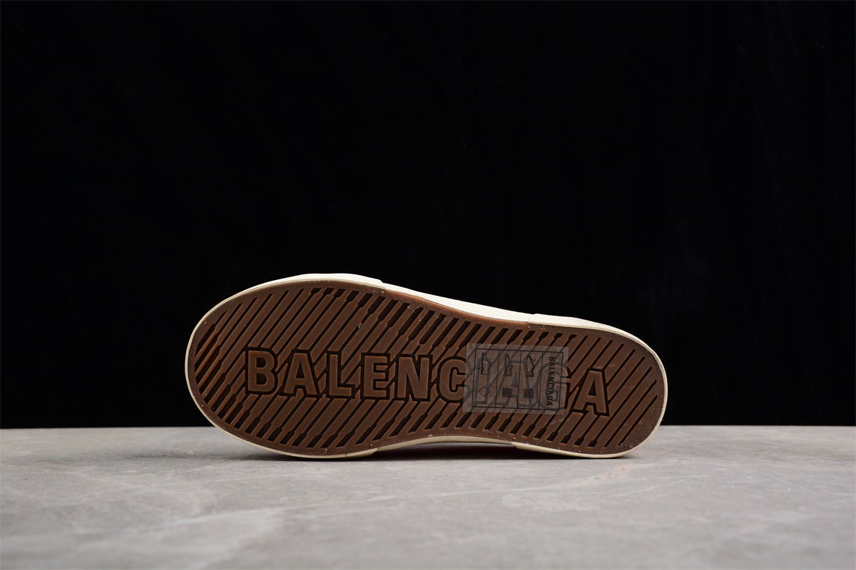 Balenciaga Paris Low Top Canvas Red Sneakers