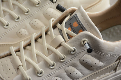 Gucci Cream Beige Leather Low-Top Sneakers