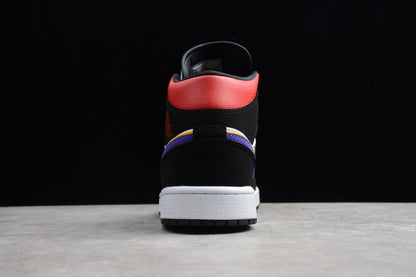 Nike Air Jordan 1 Mid Lakers Multi-Color Sneakers