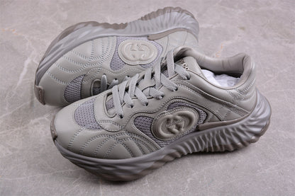 Gucci Ripple Grey Leather Sneakers