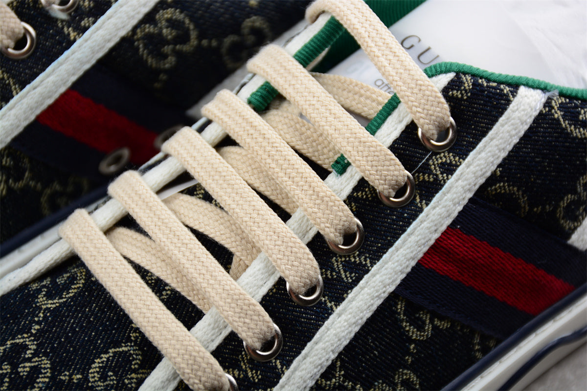 Gucci Tennis 1977 GG Denim Monogram Sneakers