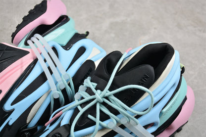 Balmain Unicorn Black Sky Blue Trainers