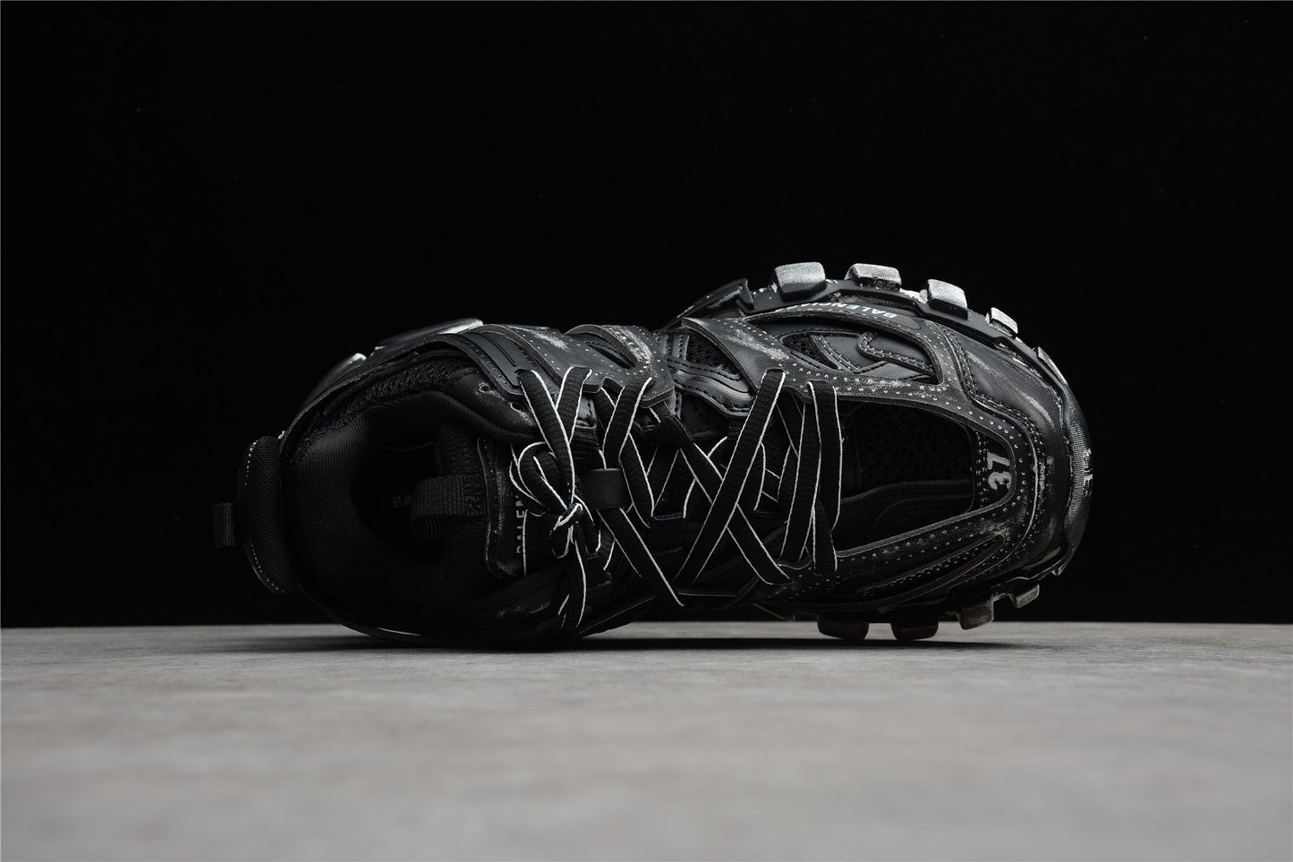 Men's Faded Black Track Sneakers