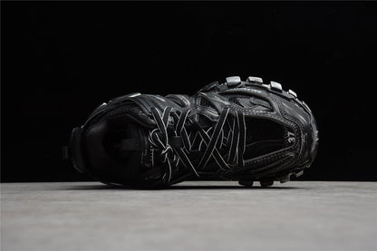 Men's Faded Black Track Sneakers