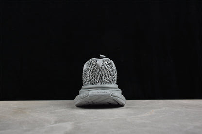 Balenciaga 3XL Fishnet Silver Sneakers