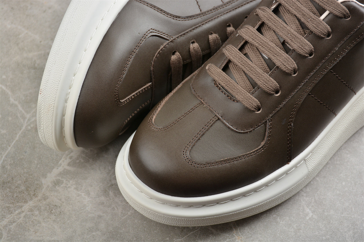 Alexander McQueen Oversized Leather Sneakers in Brown