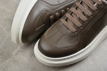 Alexander McQueen Oversized Brown Leather Sneakers