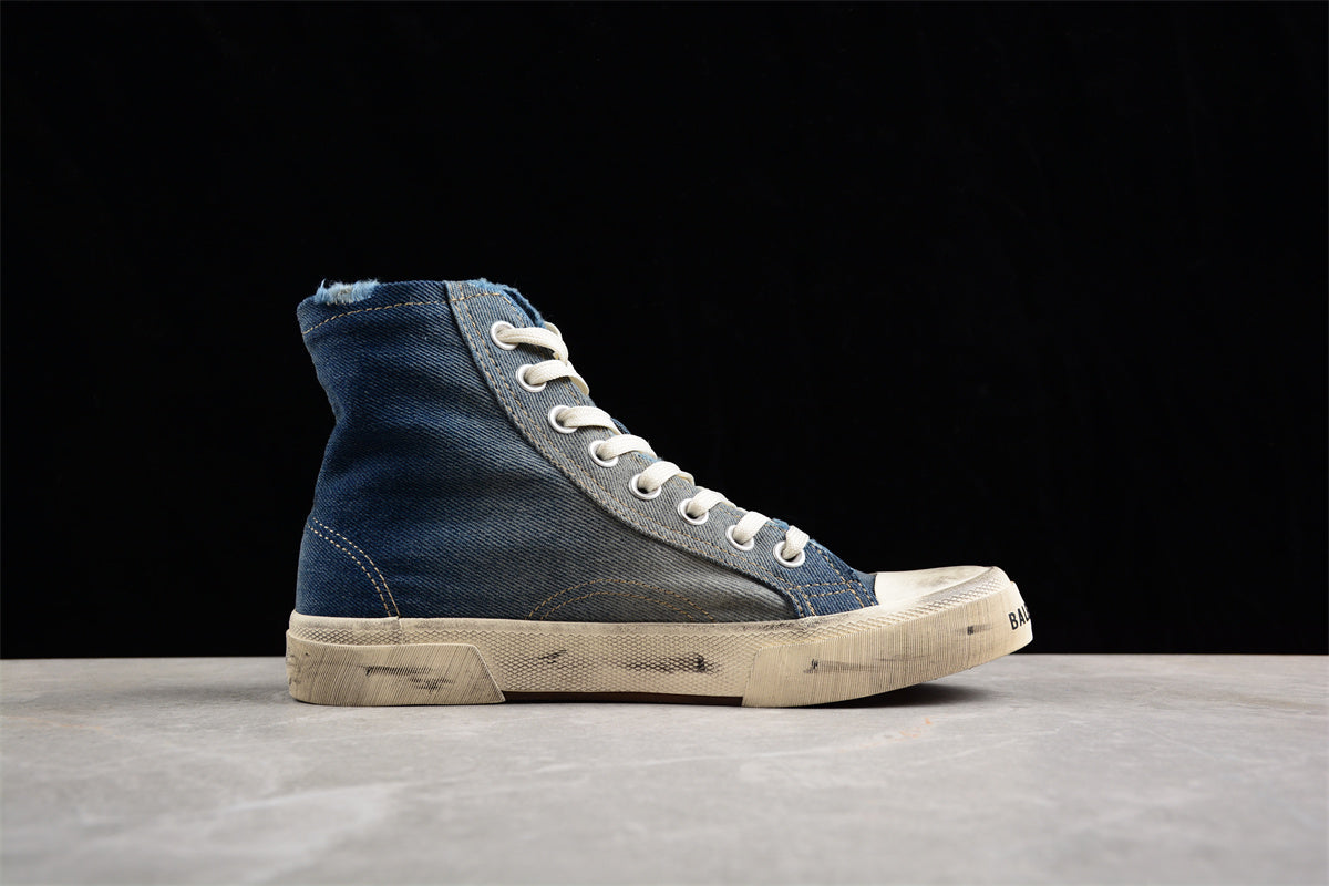 Balenciaga Paris High Denim Blue Sneakers