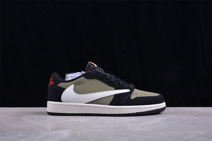 Travis Scott x Air Jordan 1 Low OG Olive Sneakers