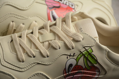 Gucci Rhyton Vintage Beige Leather Sneakers