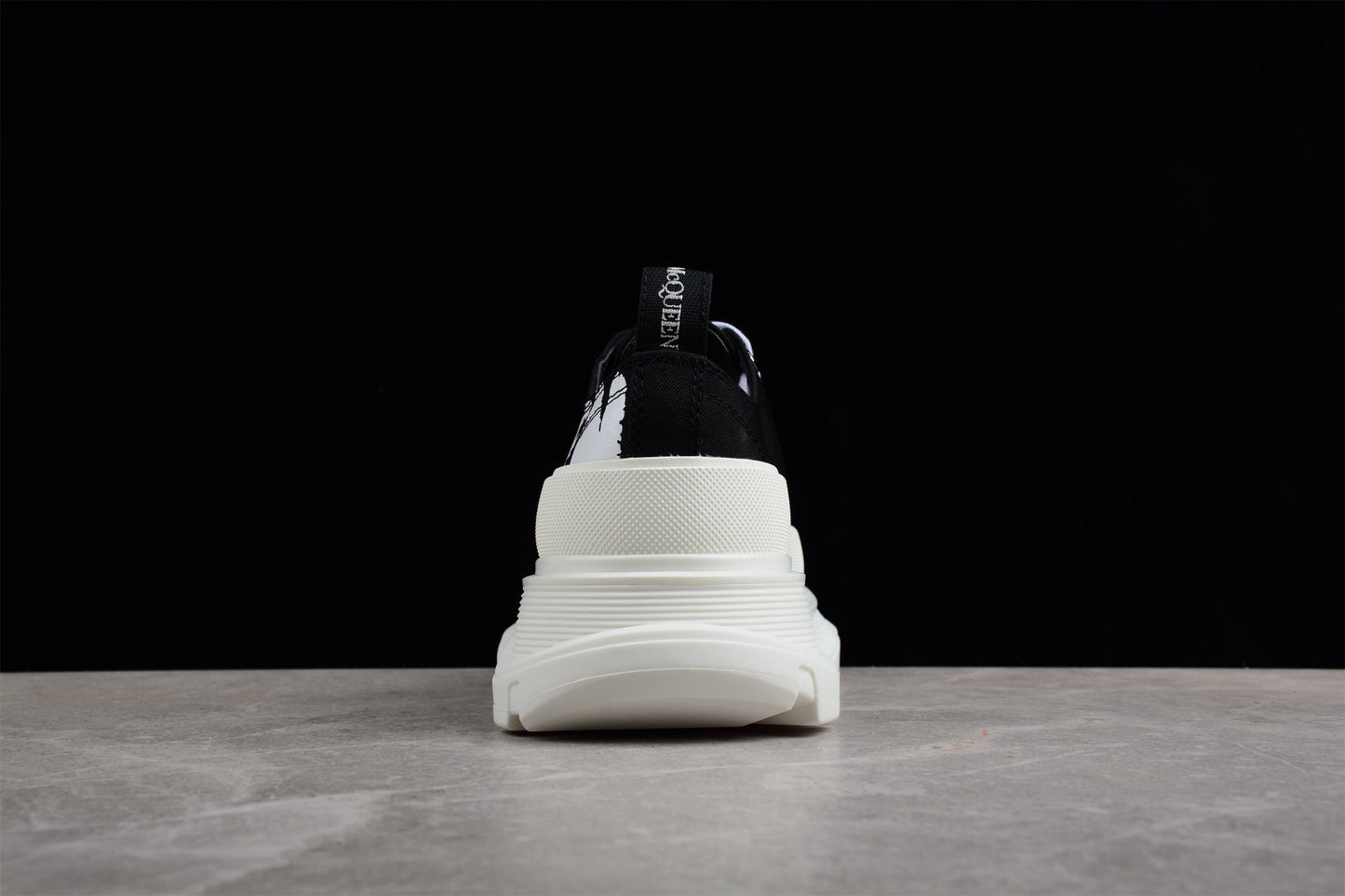 Alexander McQueen Tread Slick Low Lace-Up – Canvas Graffiti Black/White