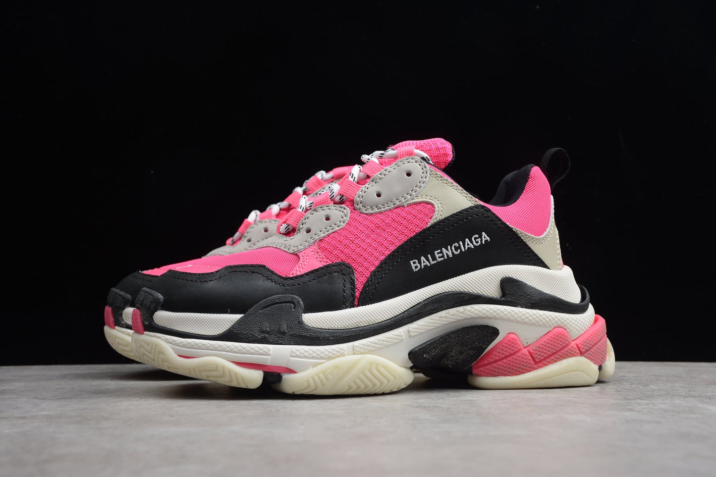 Women's Neon Pink Chunky Platform Sneakers