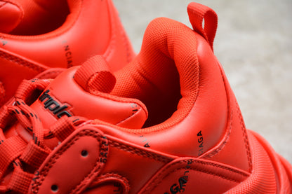 Balenciaga Triple S Allover Logo Red Sneakers