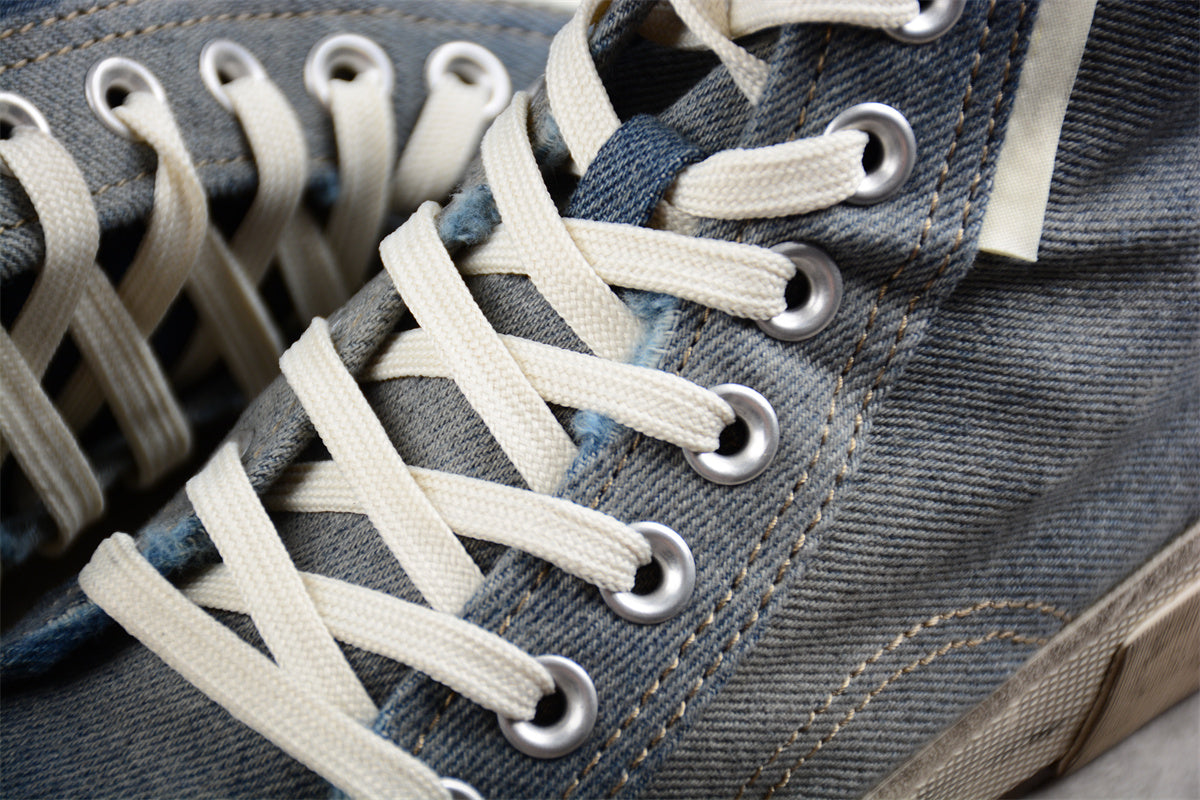 Balenciaga Paris High Denim Blue Sneakers