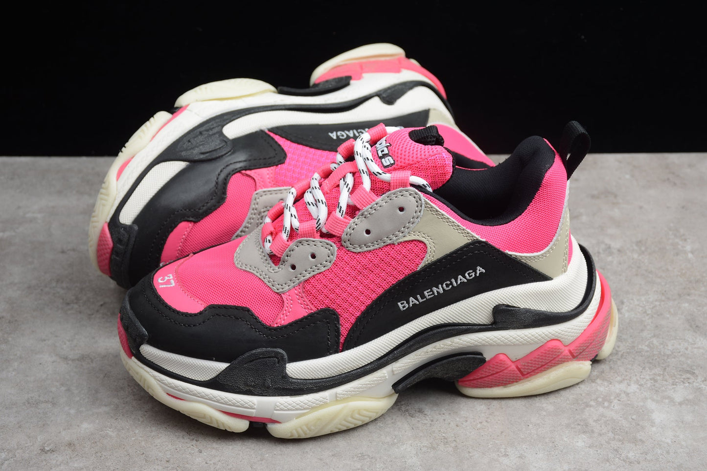 Women's Neon Pink Chunky Platform Sneakers