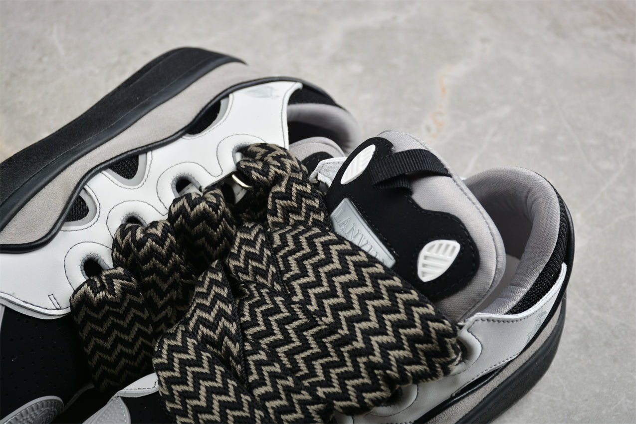 Lanvin Curb Sneaker (White/Anthracite)