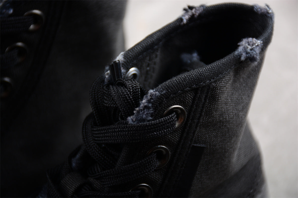 Balenciaga Paris High Destroyed Triple Black Sneakers