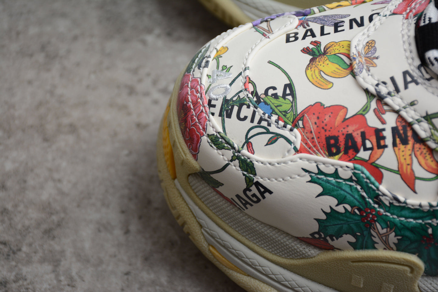 Gucci x Balenciaga Triple S Flora Print Sneakers