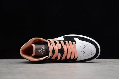 Nike Air Jordan 1 Mid Apricot Agate (Women's) Sneakers