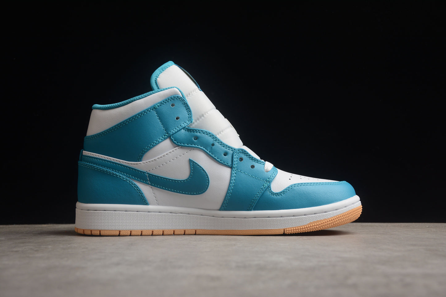 Nike Air Jordan 1 Mid "Aquatone Celestial Gold White"
