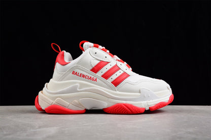 Balenciaga x Adidas Triple S White Red Sneakers